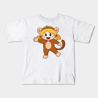 Girl in Costume as Monkey Kids T-Shirt